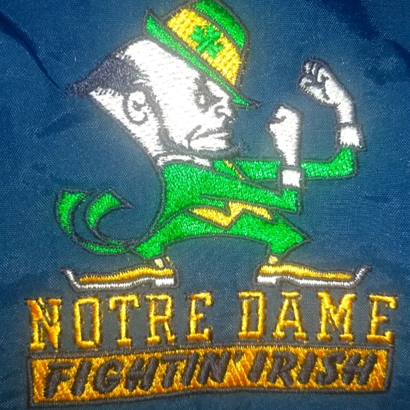 Notre Dame Fighting Irish Rare VTG Swingster 80's Navy Button Up Jacket (M) NEW - Picture 2 of 5